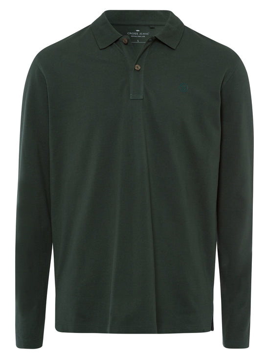 Men's Regular Long Sleeve Polo Green