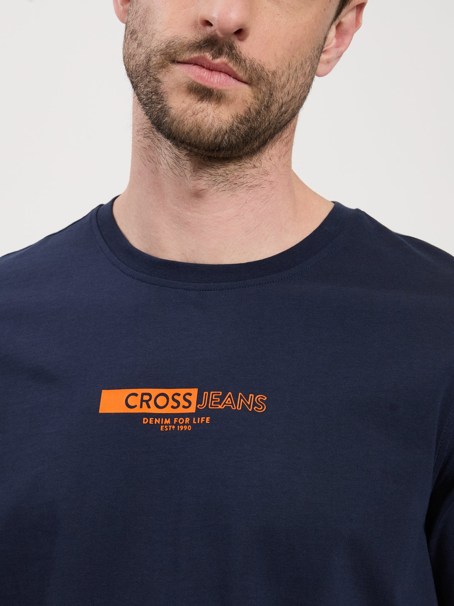 Men's T-Shirt Regular with Print in blue