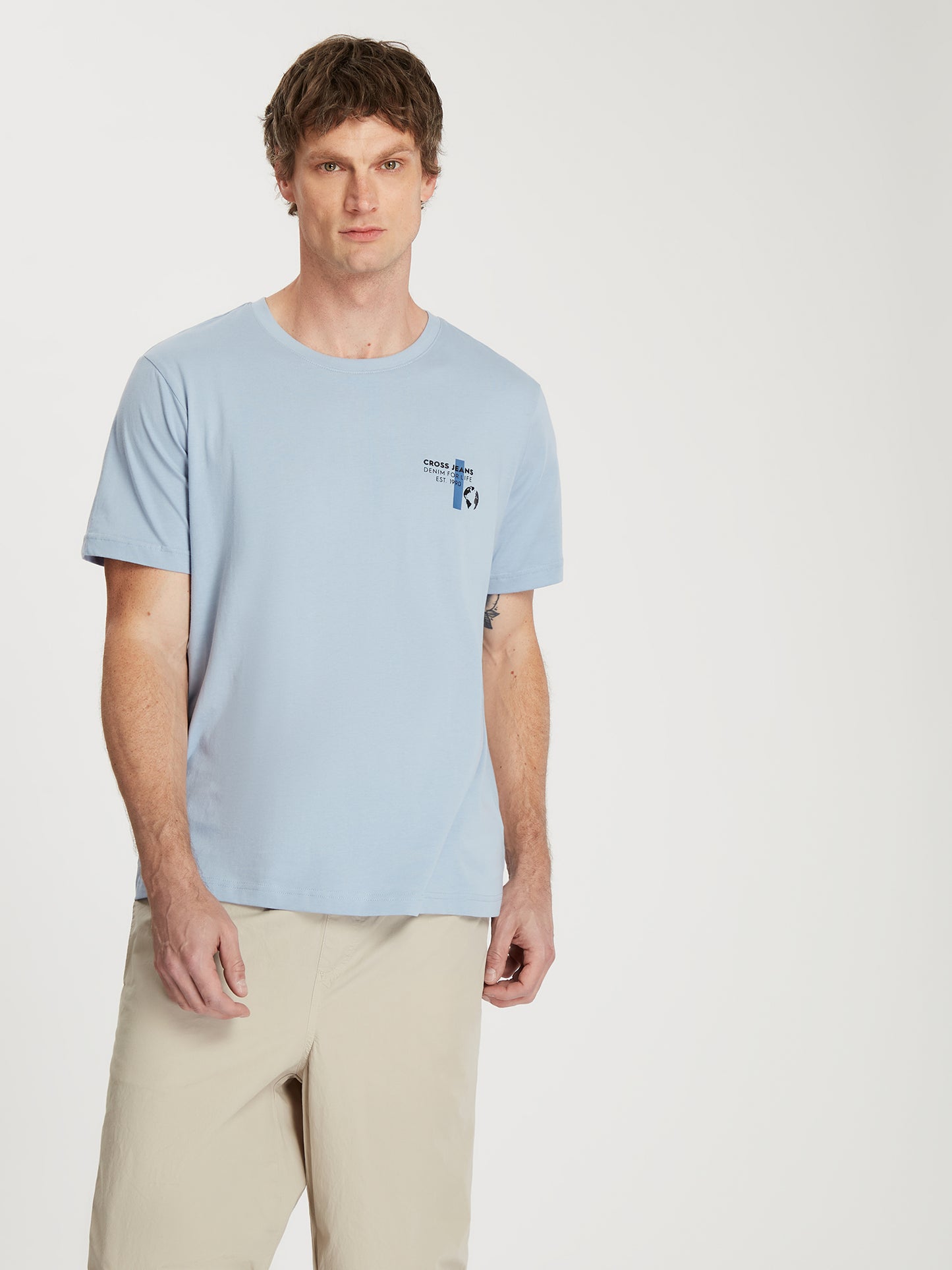 Herren Regular T-Shirt in hellblau