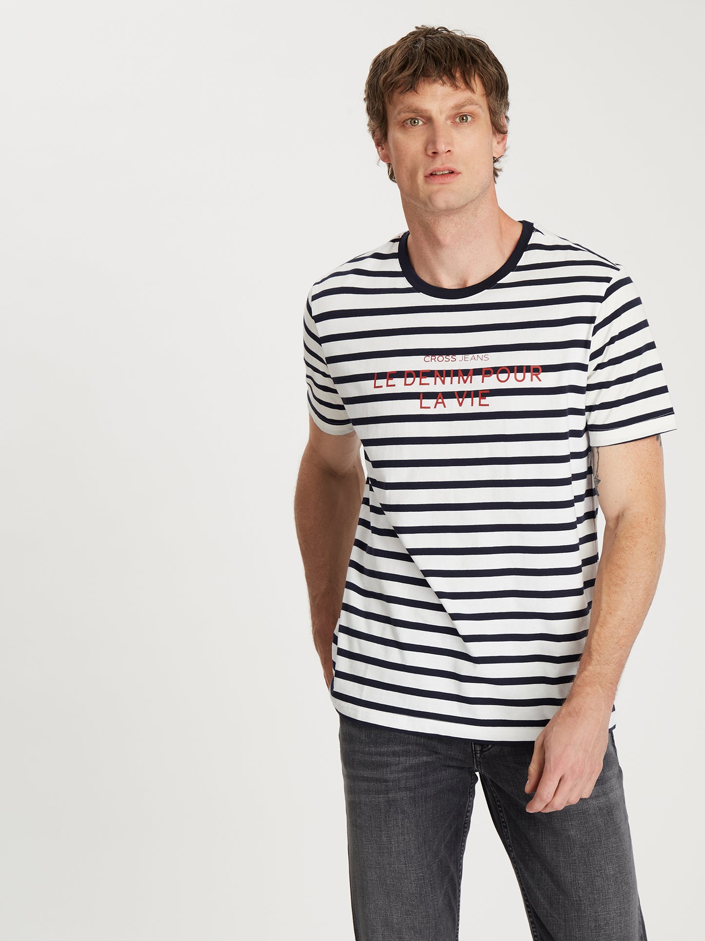 Herren Regular T-Shirt gestreift