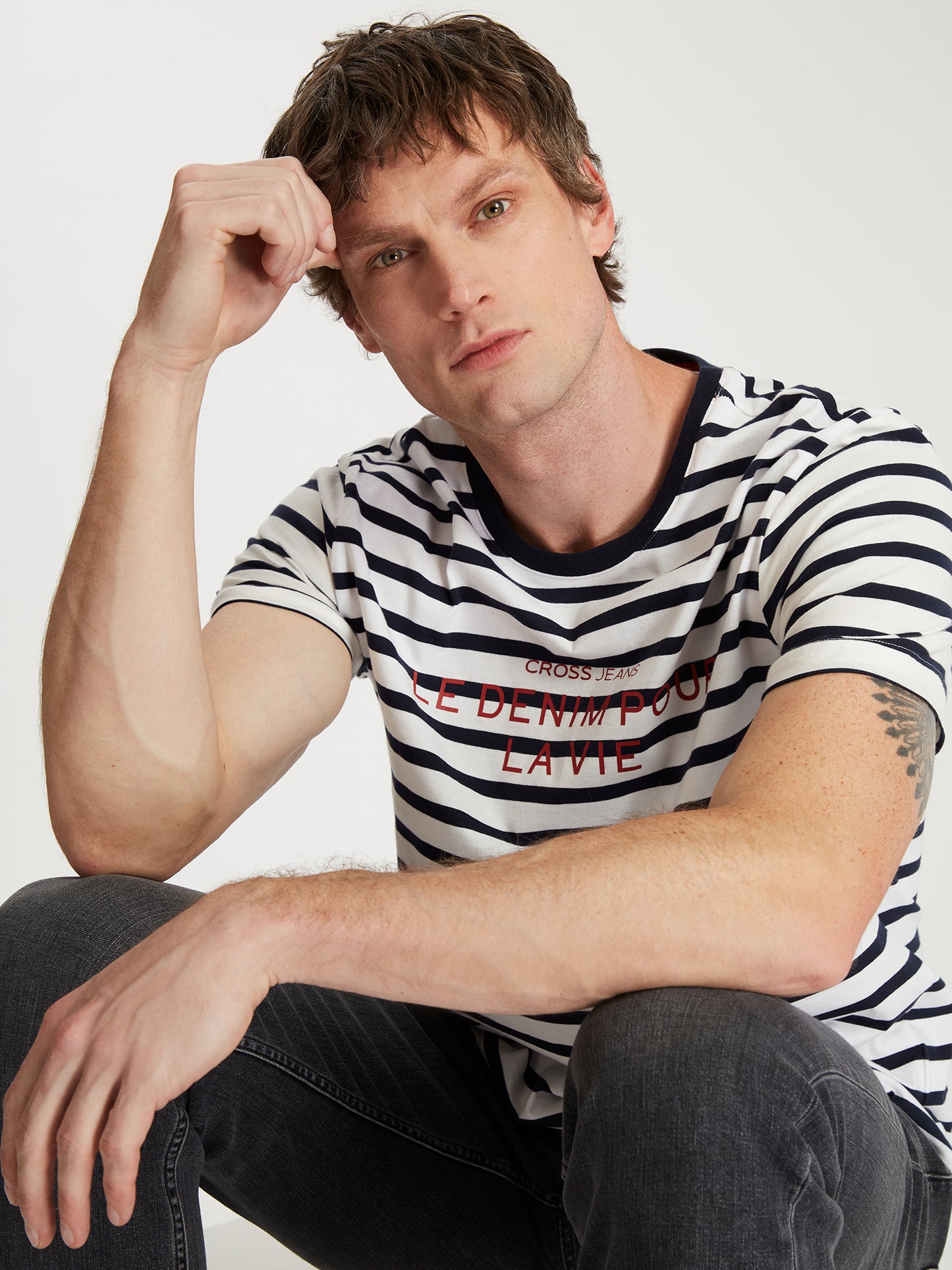 Herren Regular T-Shirt gestreift