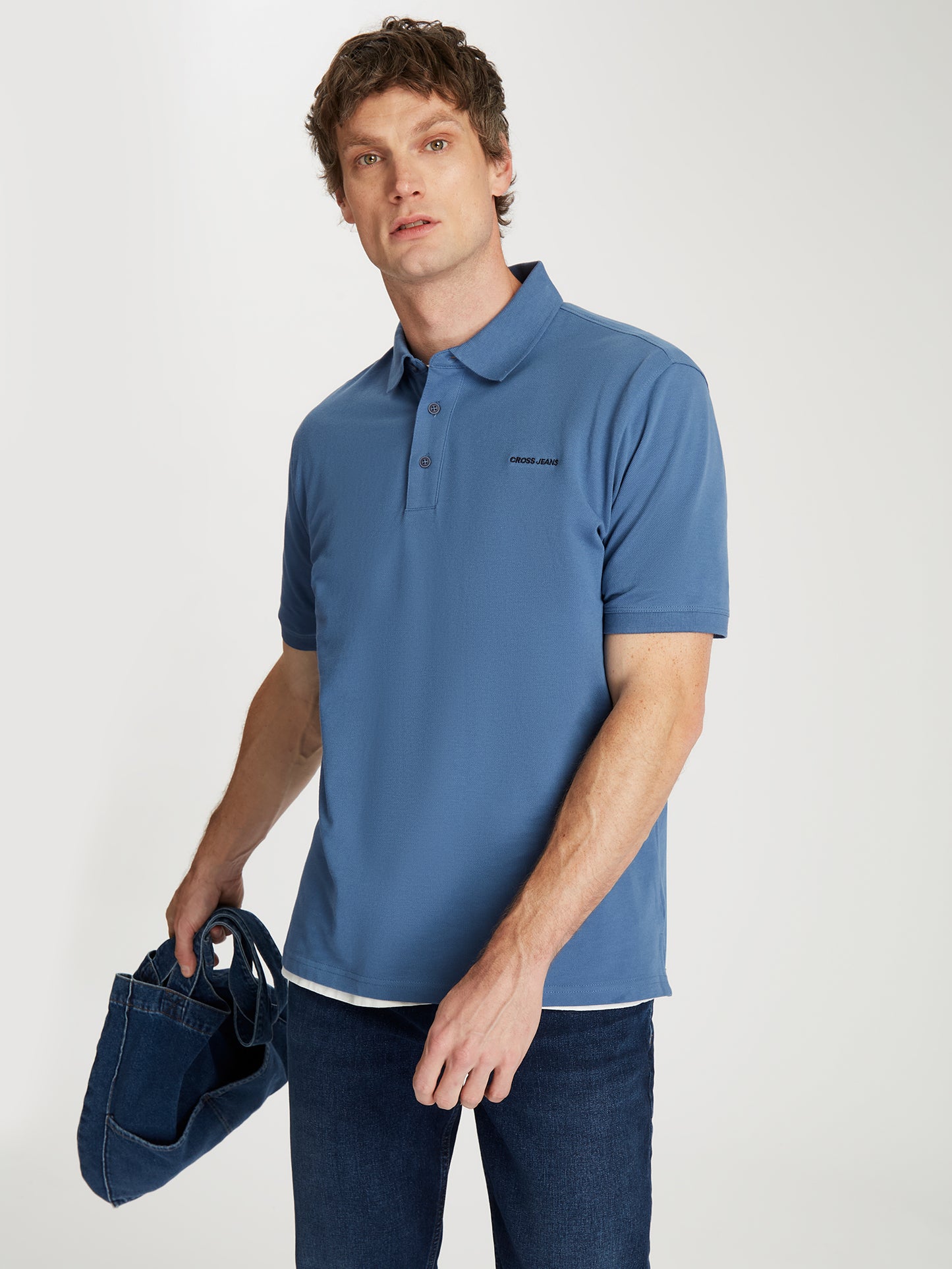 Herren Regular T-Shirt in blau