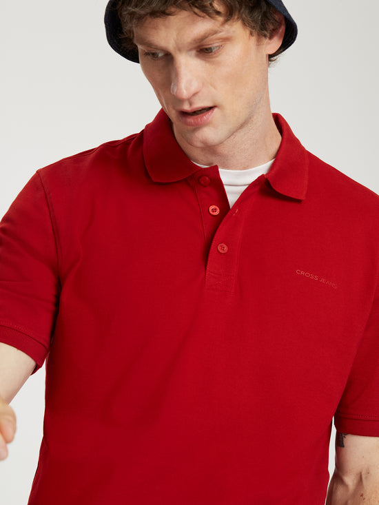 Herren Poloshirt in rot
