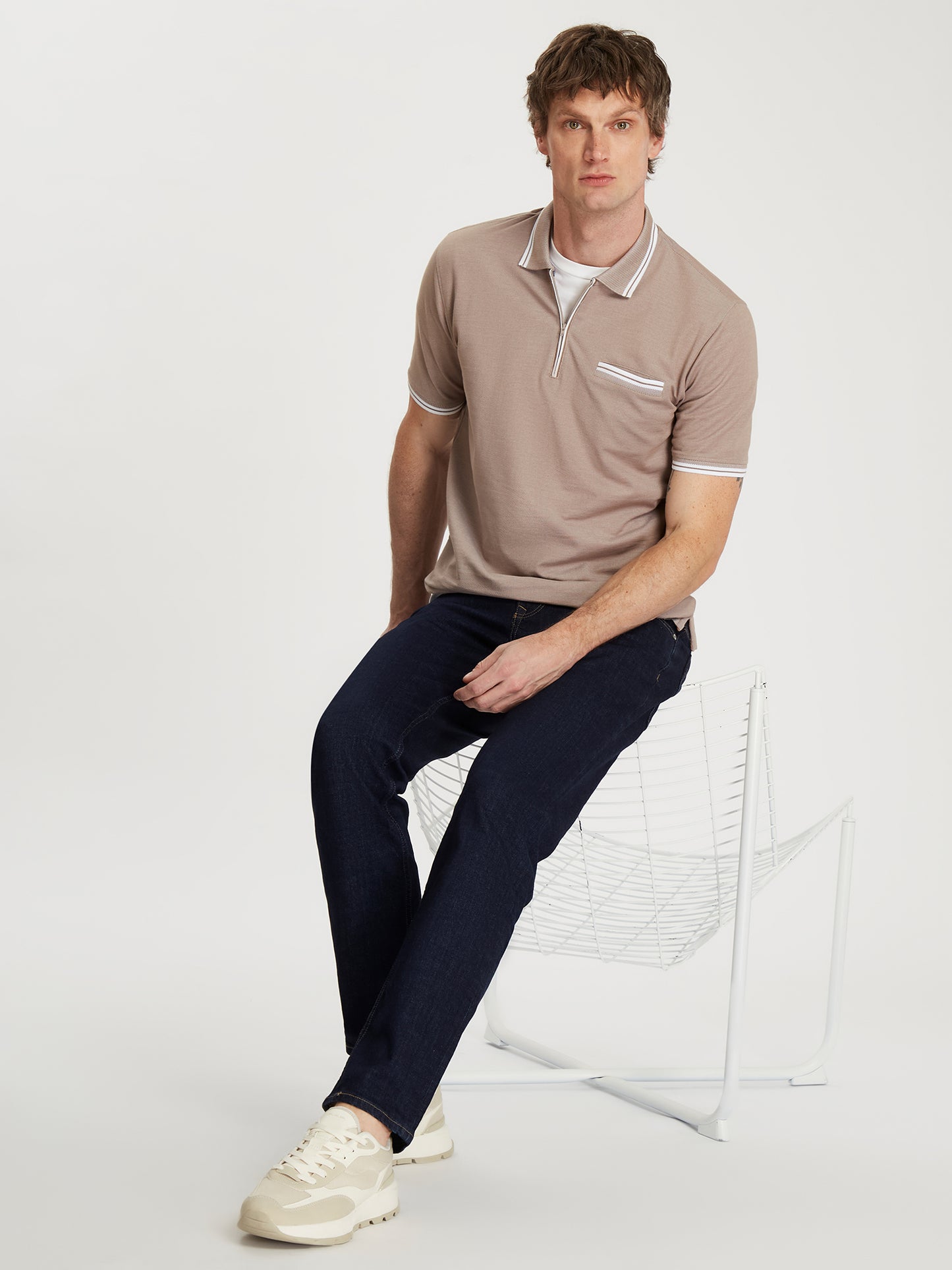 Herren Regular T-Shirt in stone