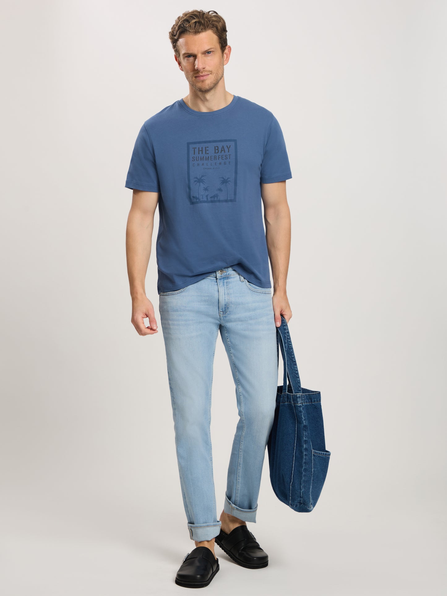 Herren Regular T-Shirt in indigo