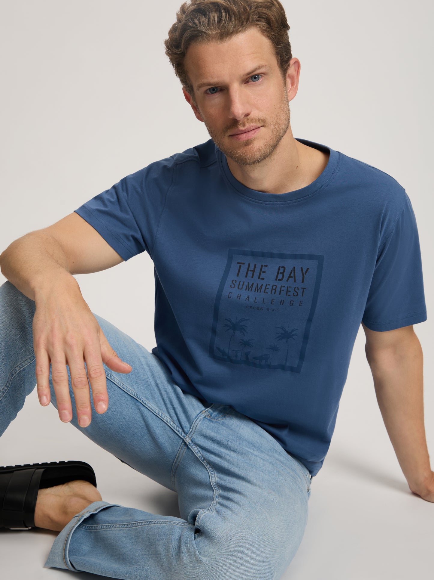Herren Regular T-Shirt in indigo
