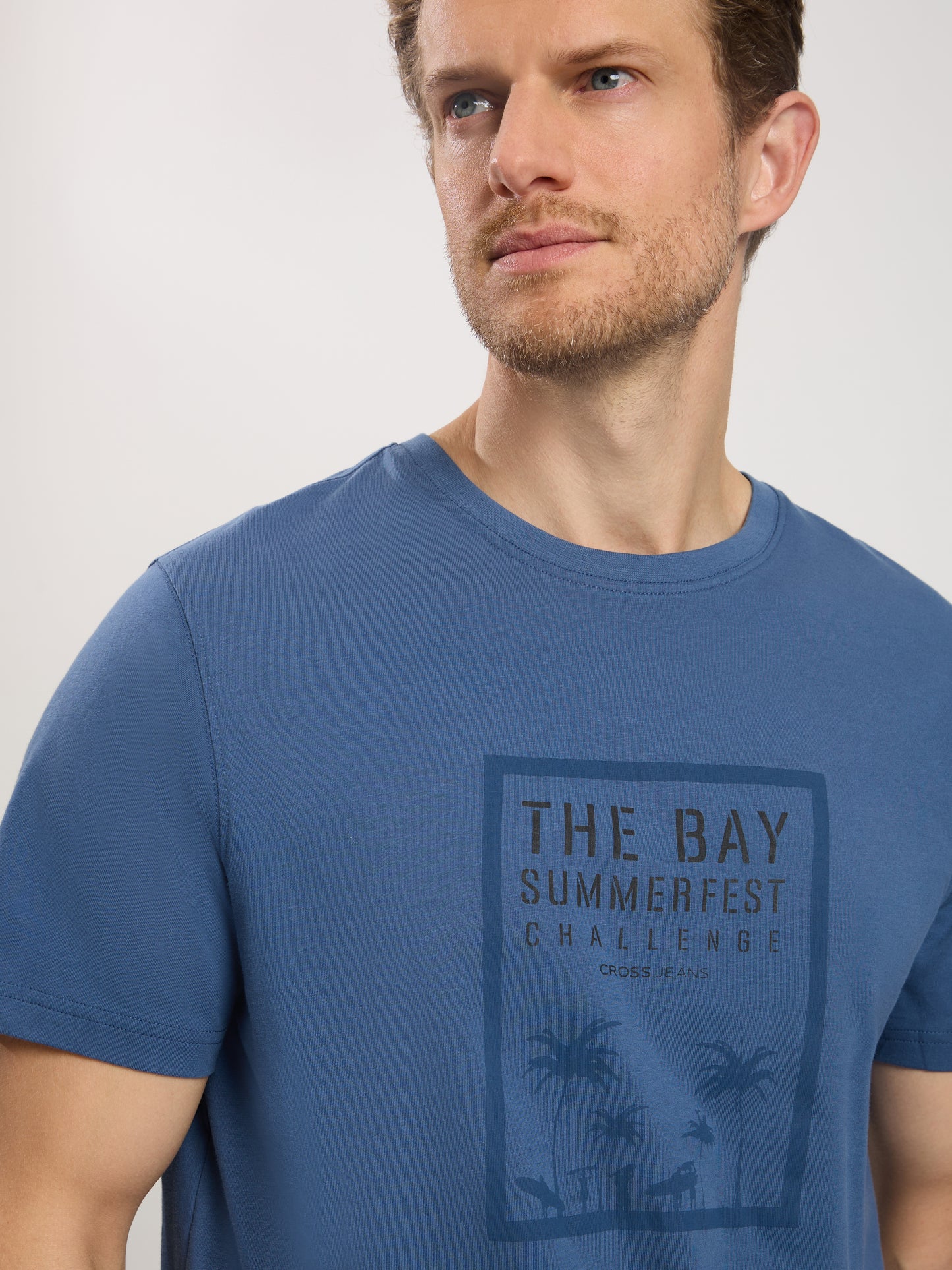 Herren Regular T-Shirt in indigo