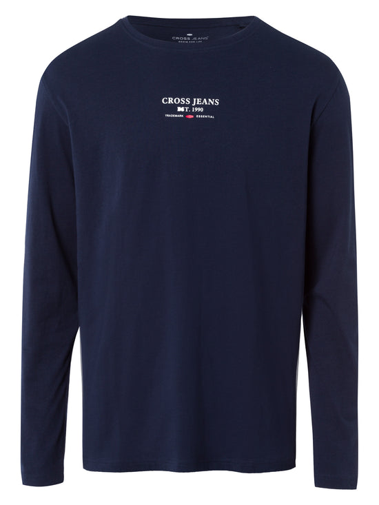 Herren Regular Longsleeve in navy