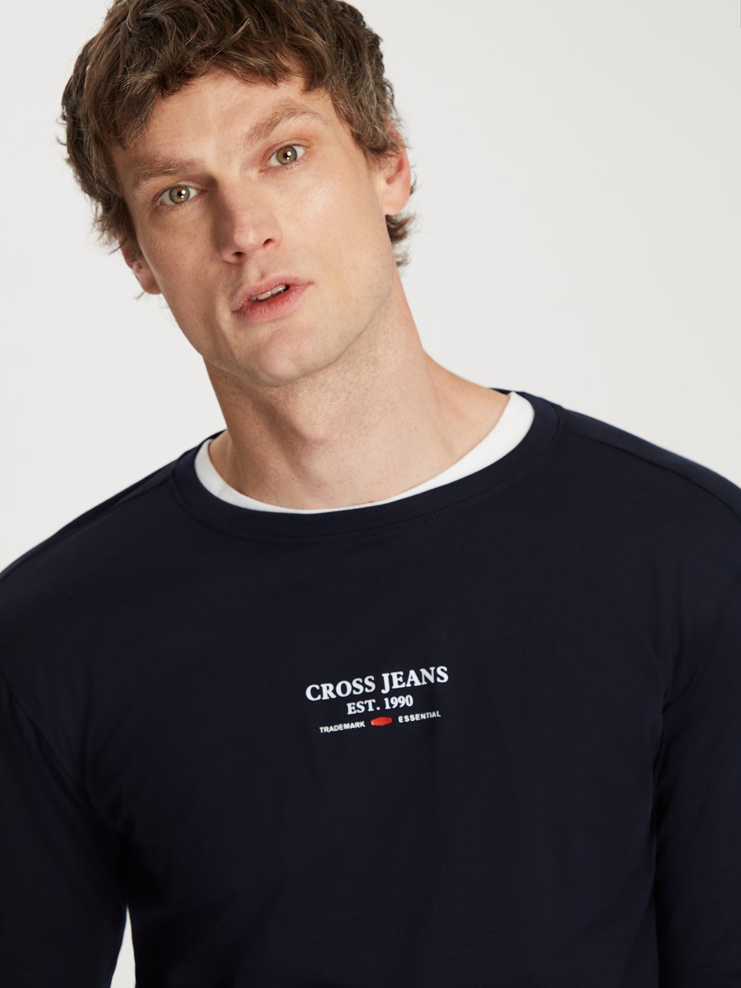 Herren Regular Longsleeve in navy