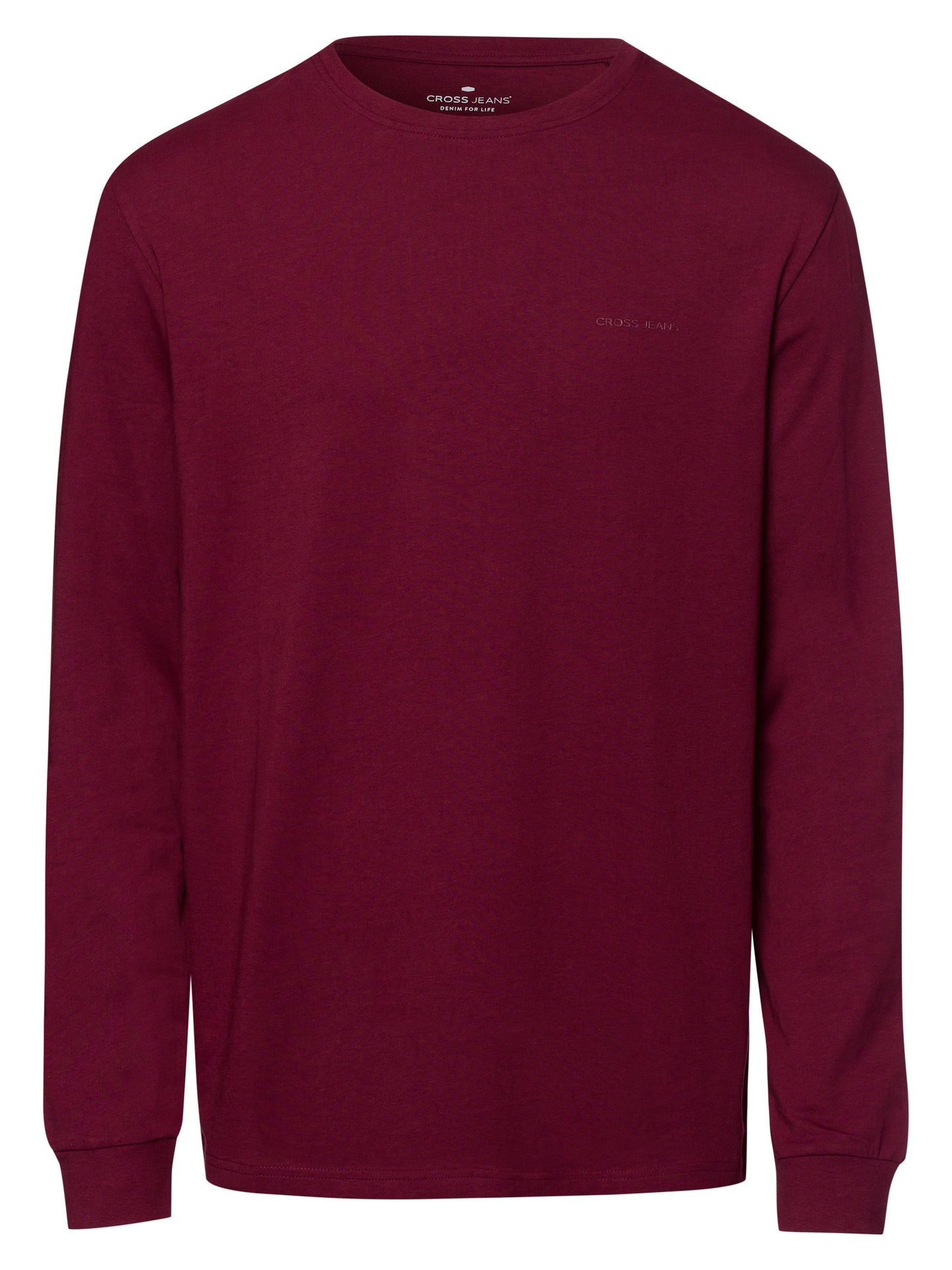 Herren Regular Longsleeve in dunkelrot