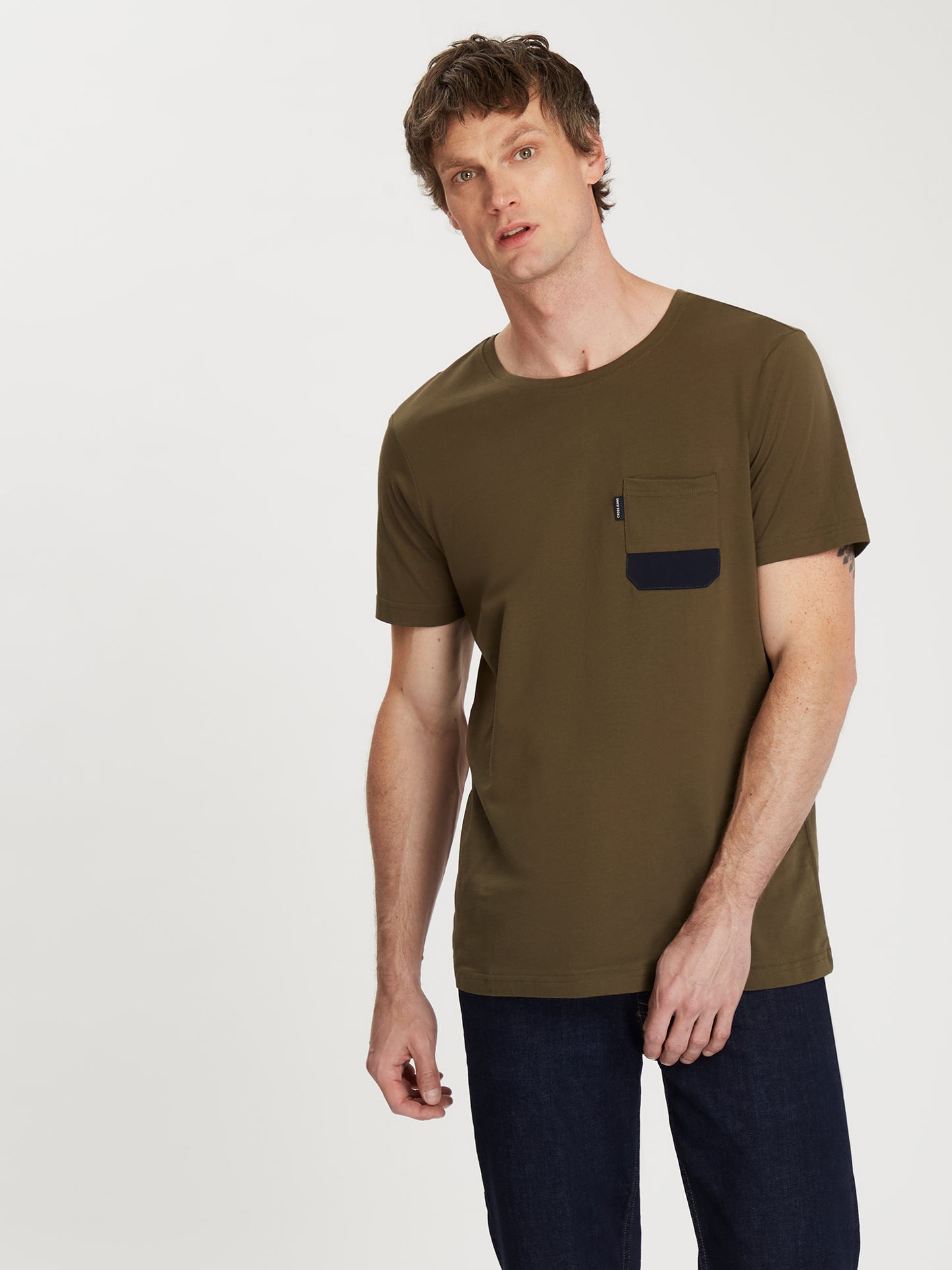 Herren Regular T-Shirt In khaki