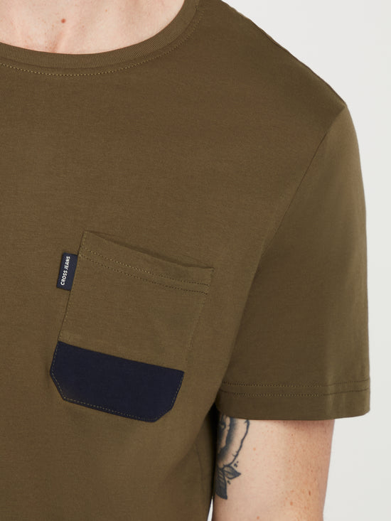 Herren Regular T-Shirt In khaki