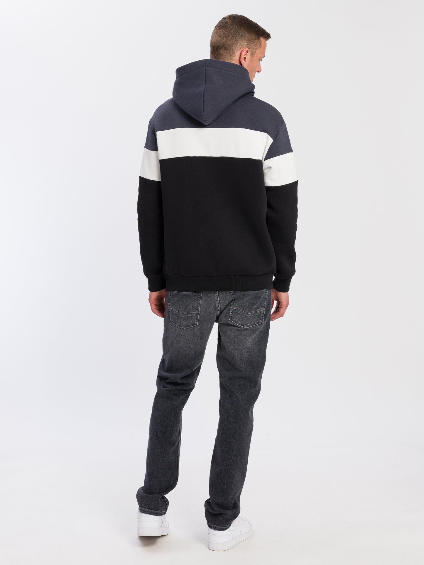 Herren Regular Hoodie mit Color Blocking