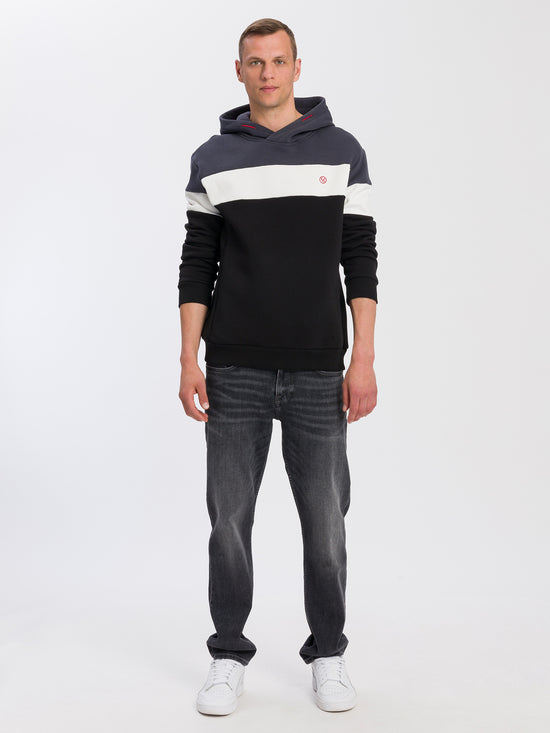Herren Regular Hoodie mit Color Blocking