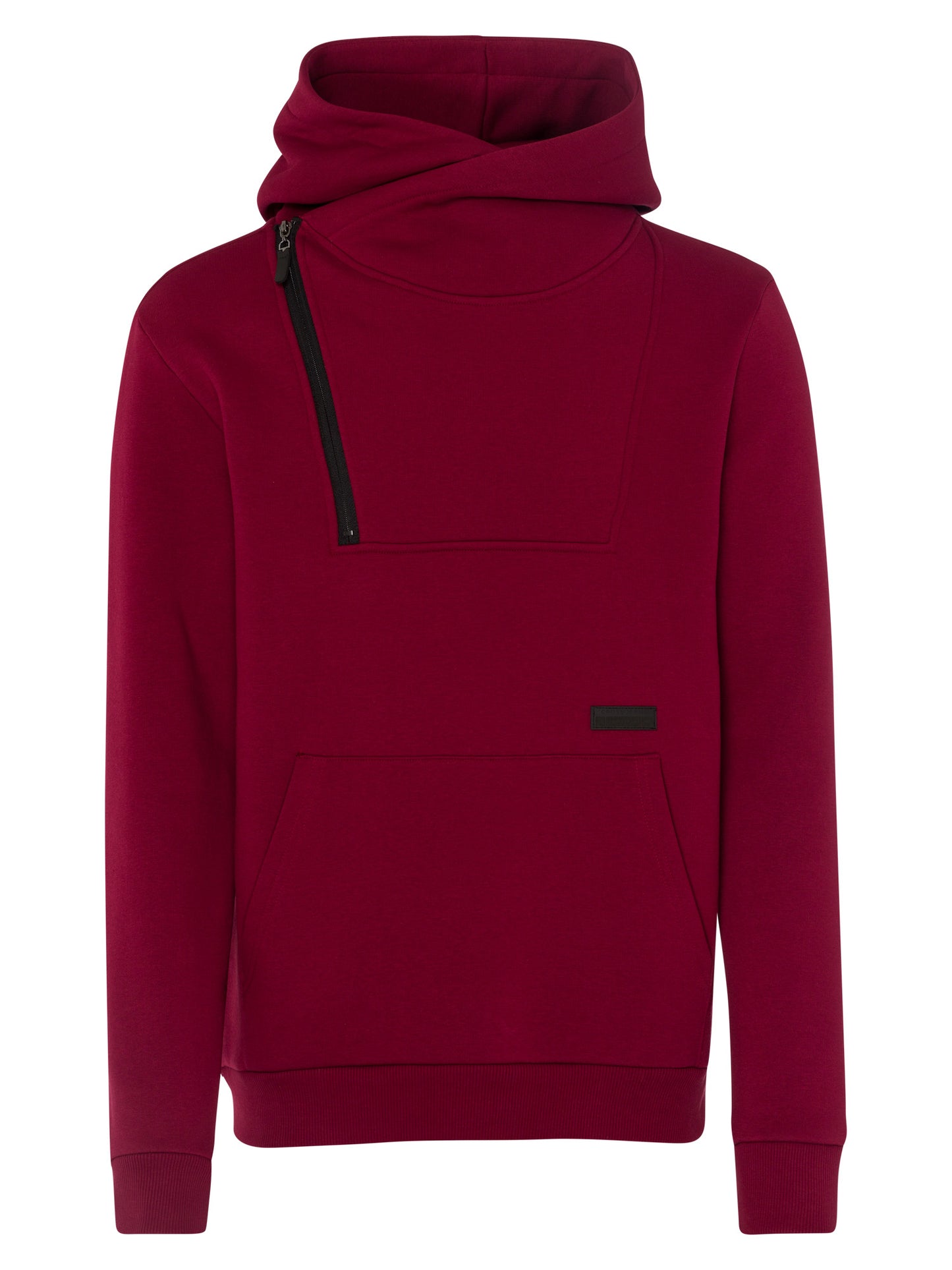 Men's regular hoodie with kangaroo pocket and zipper red