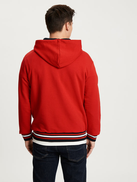 Herren Regular Hoodie College-Stil rot