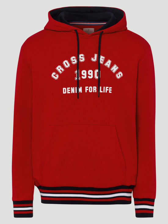 Herren Regular Hoodie College-Stil rot
