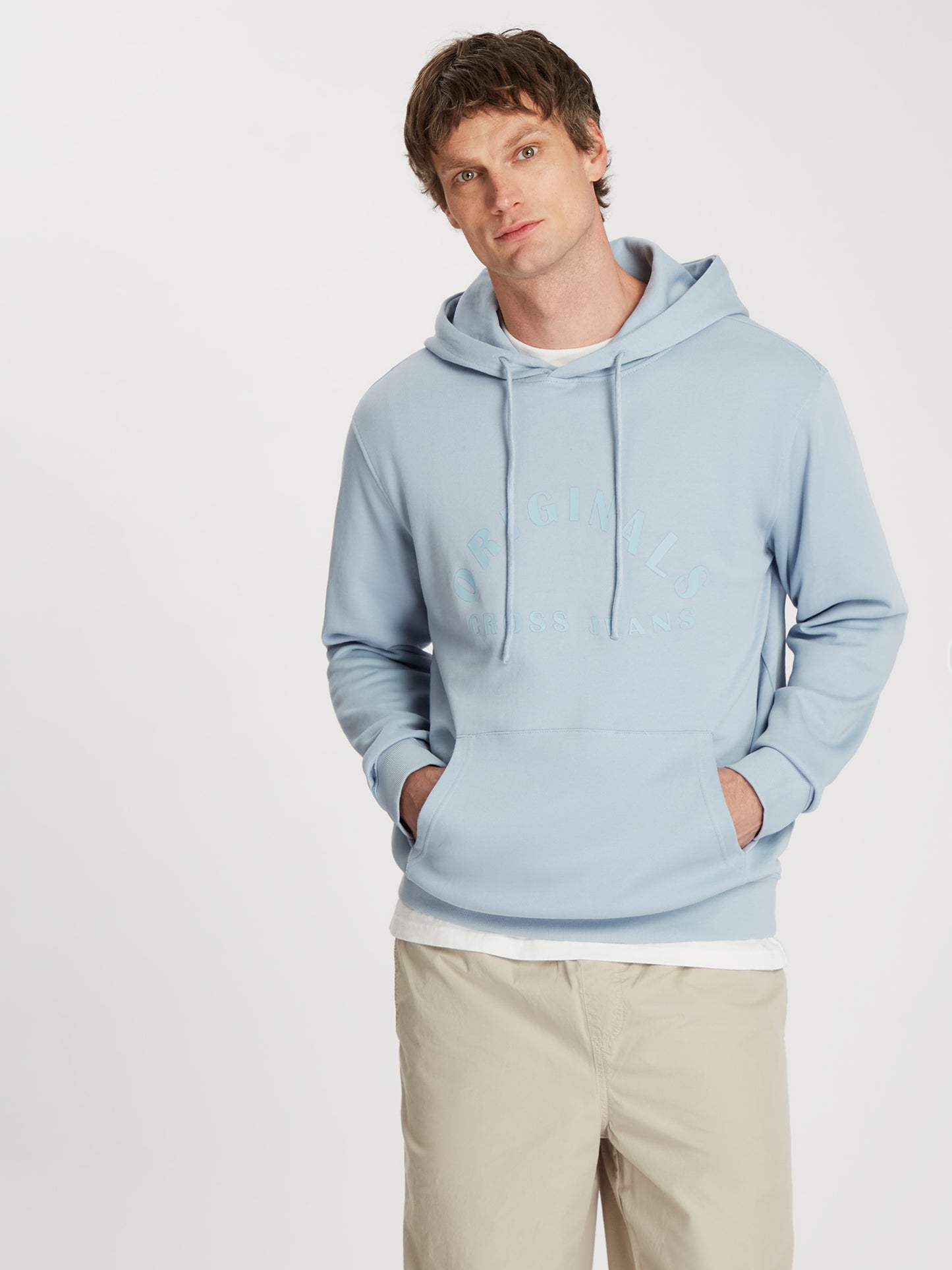 Herren Regular Hoodie in hellblau
