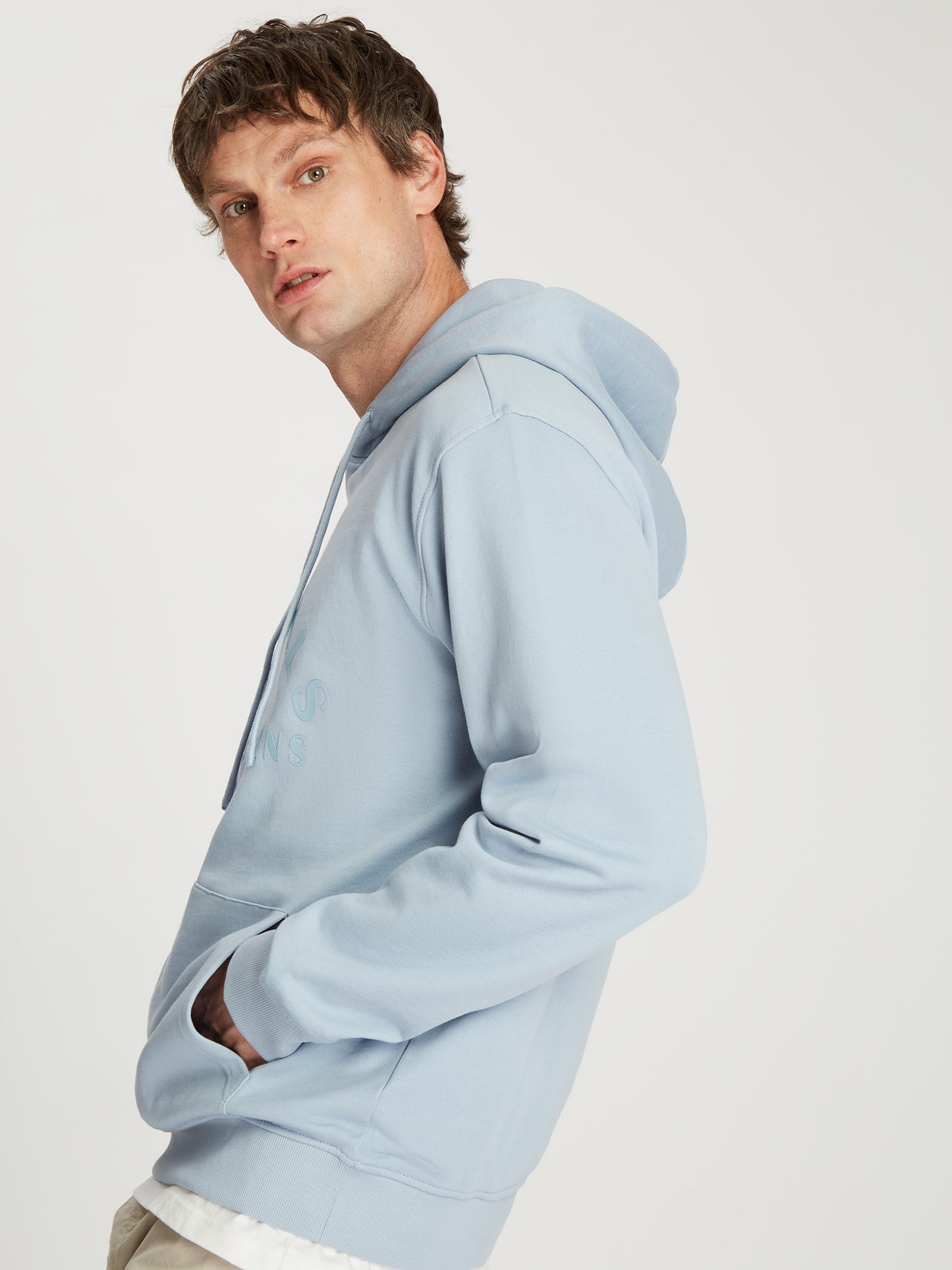 Herren Regular Hoodie in hellblau