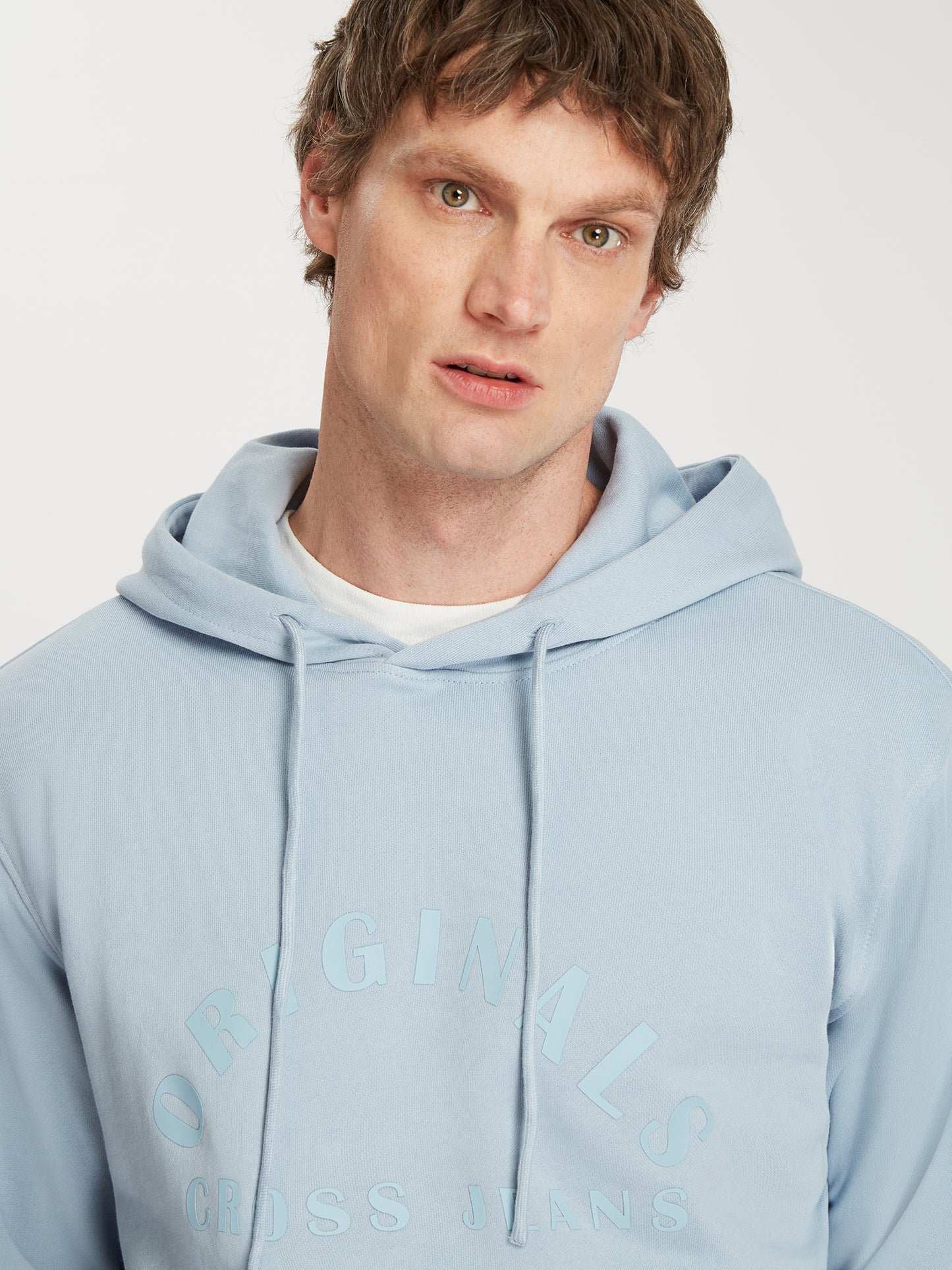 Herren Regular Hoodie in hellblau