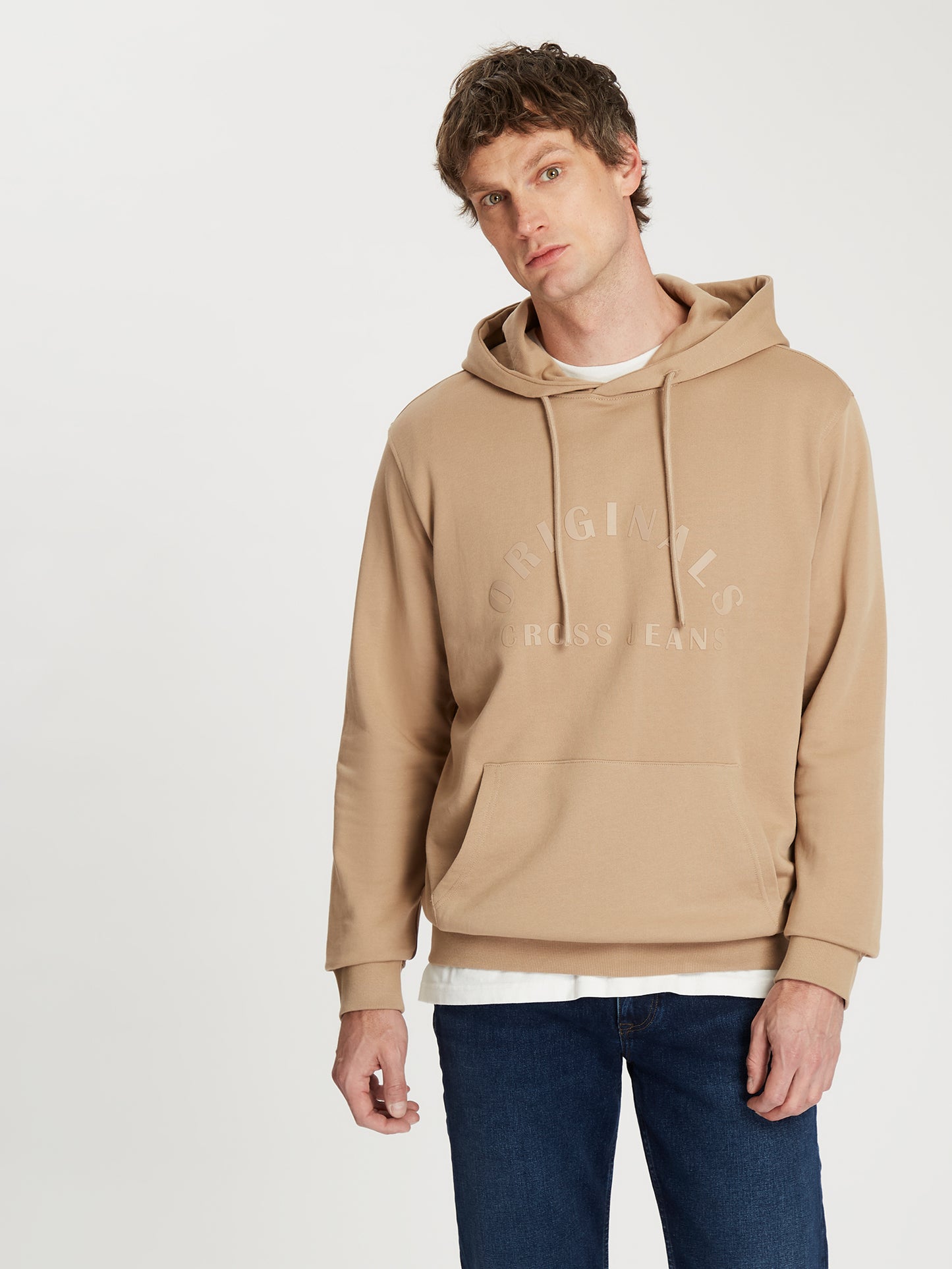 Herren Regular Hoodie In Taupe