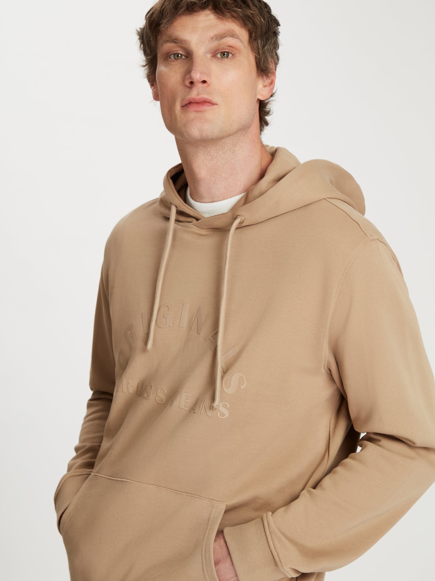 Herren Regular Hoodie In Taupe