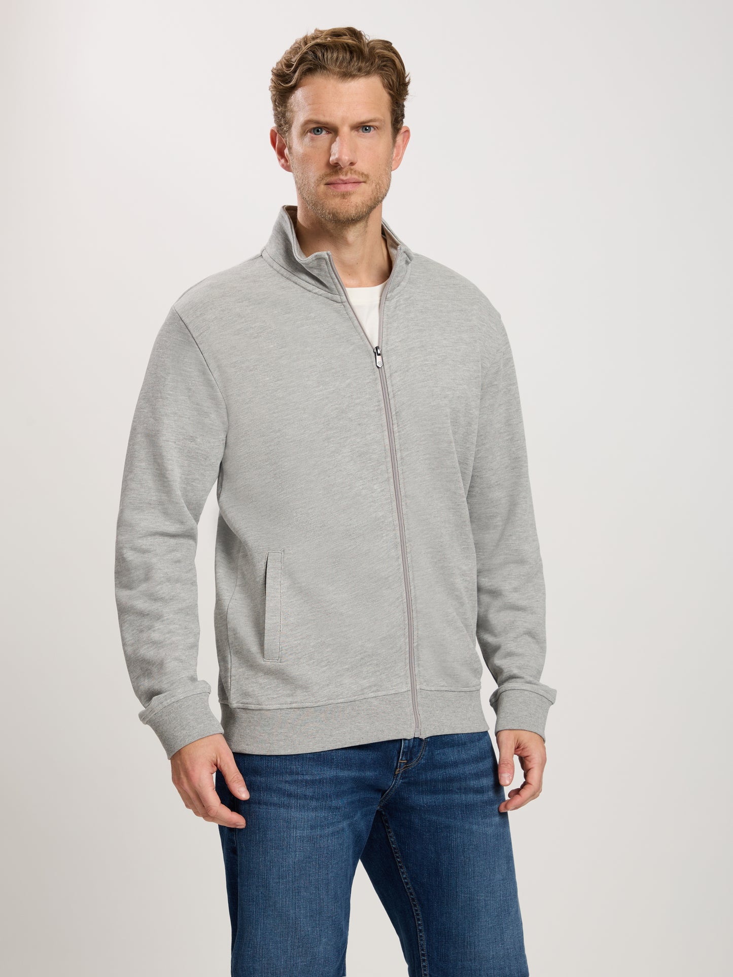 Herren Regular Sweat in grau meliert