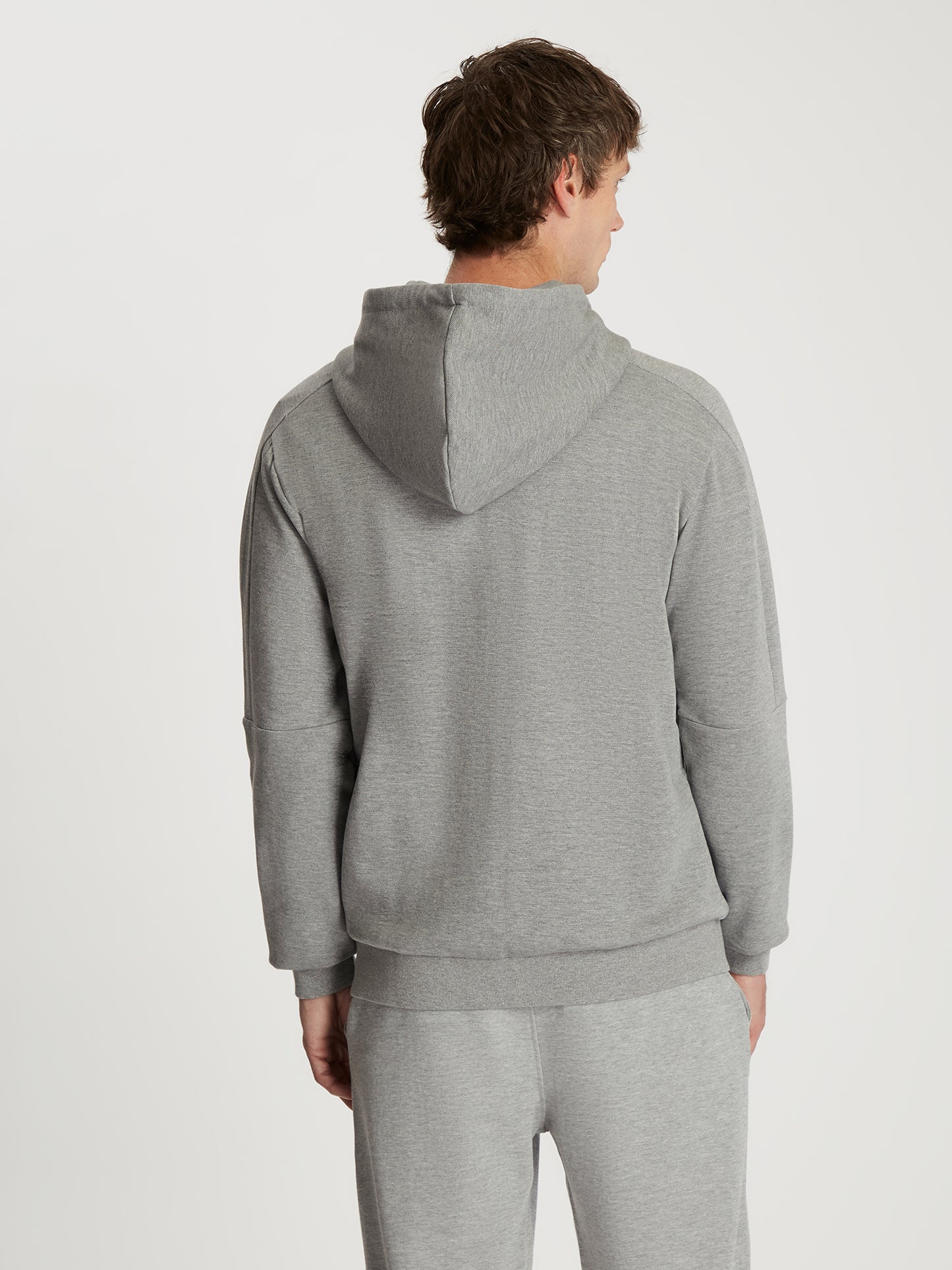 Herren Regular Hoody in grau meliert