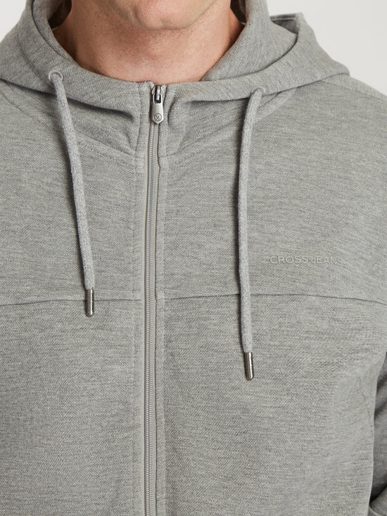 Herren Regular Hoody in grau meliert