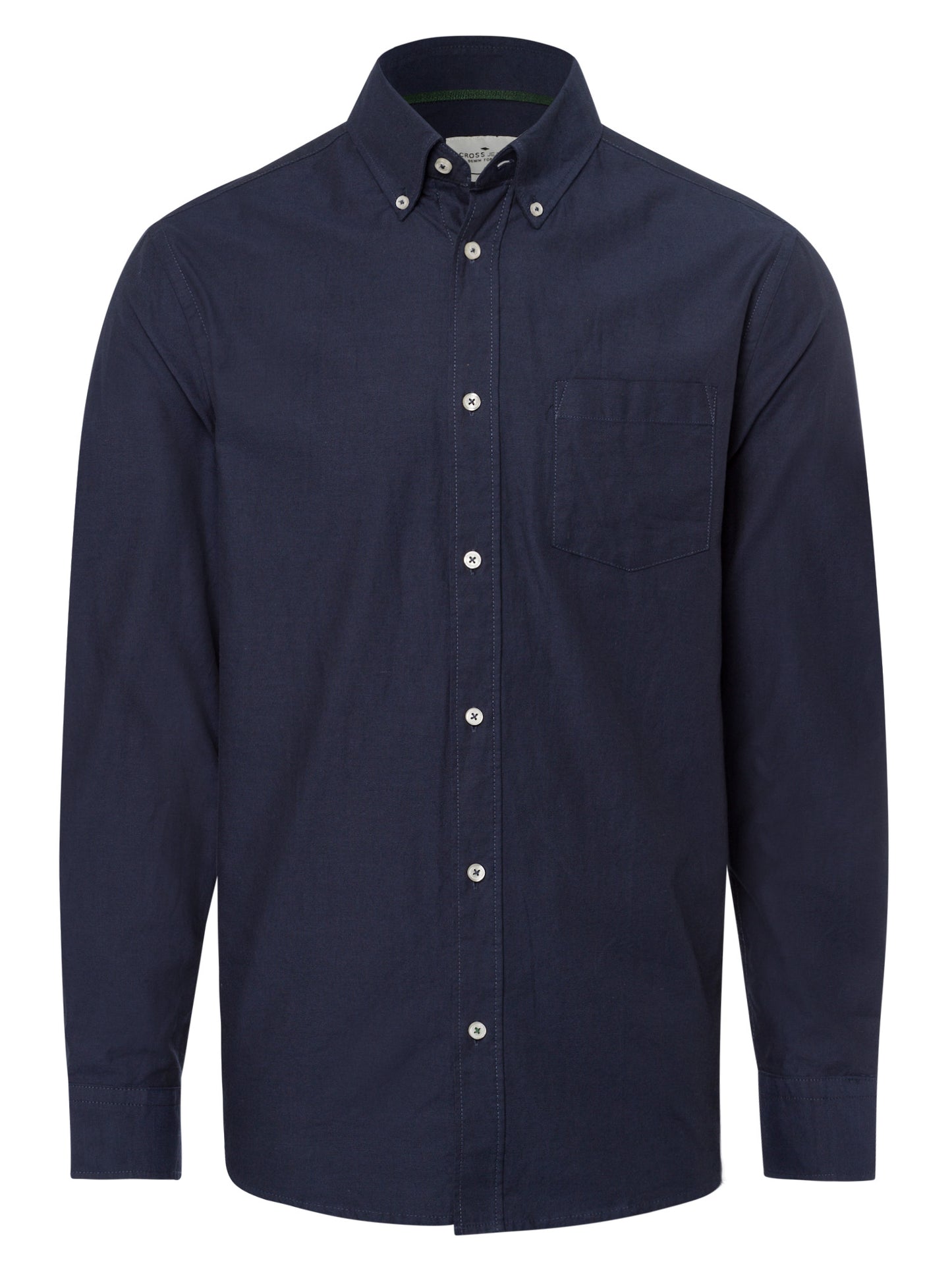 Herren Regular Langarmhemd navyblau