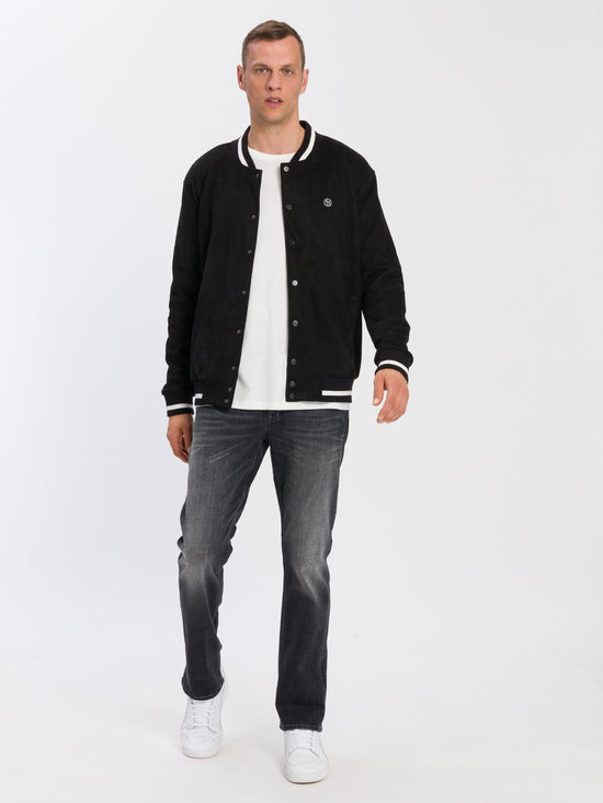 Men's collage jacket in black