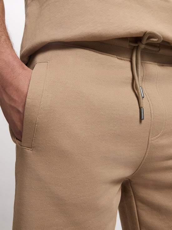 Men's regular shorts in taupe