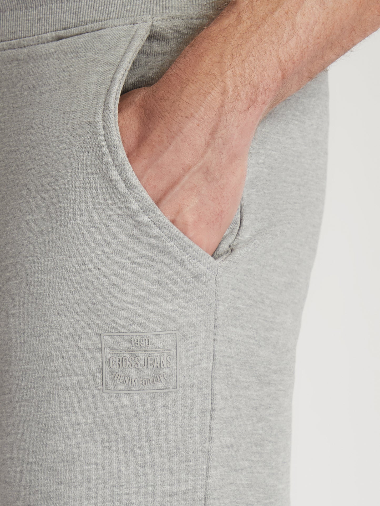 Herren Regular Shorts in grau meliert