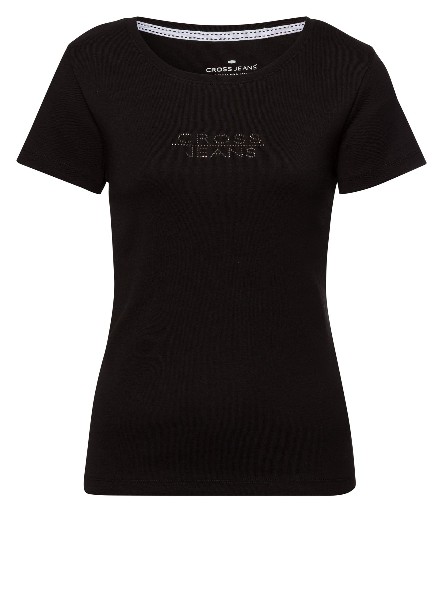 Damen Slim T-Shirt in schwarz