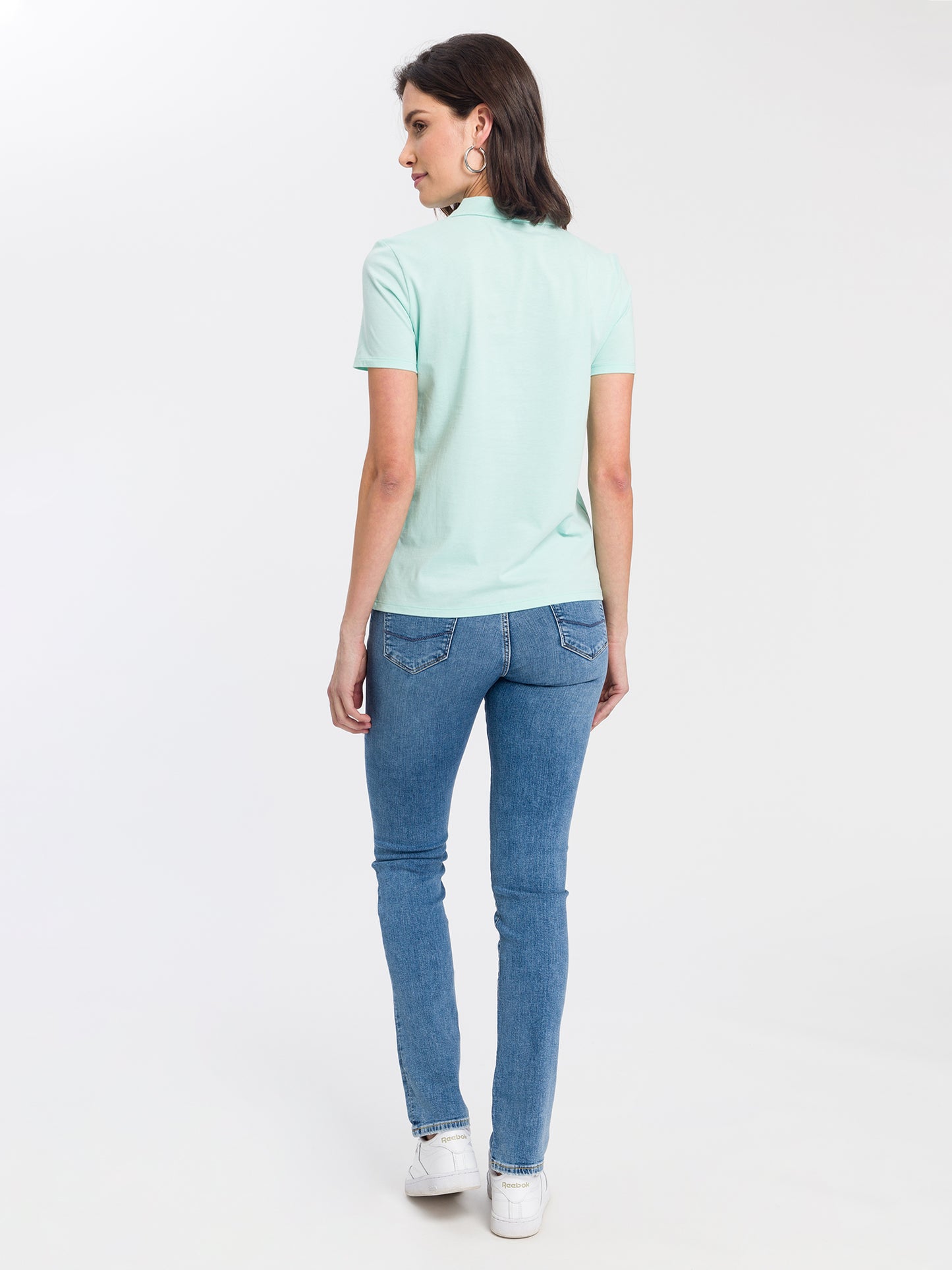 Women's slim polo shirt mint