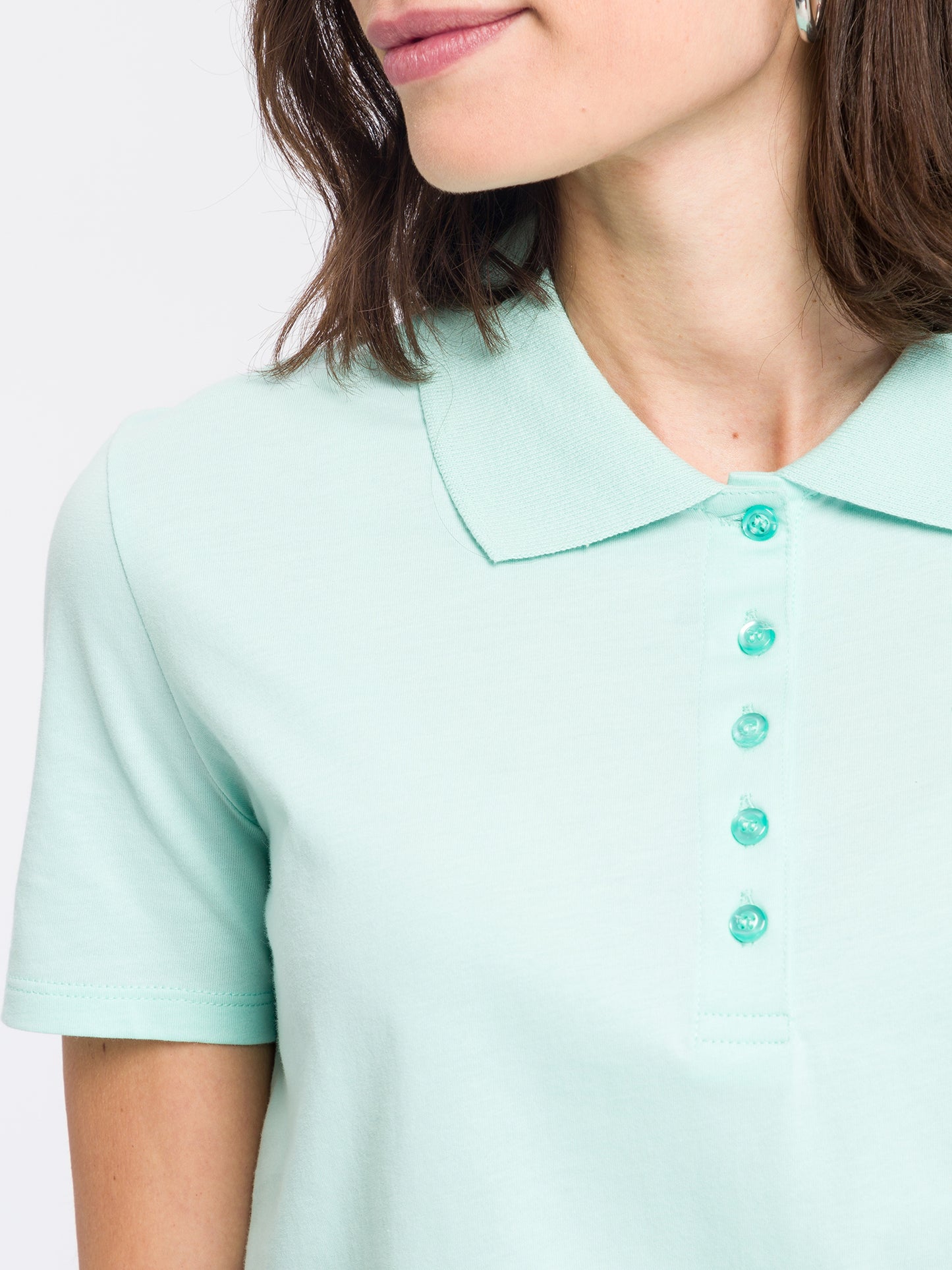 Women's slim polo shirt mint
