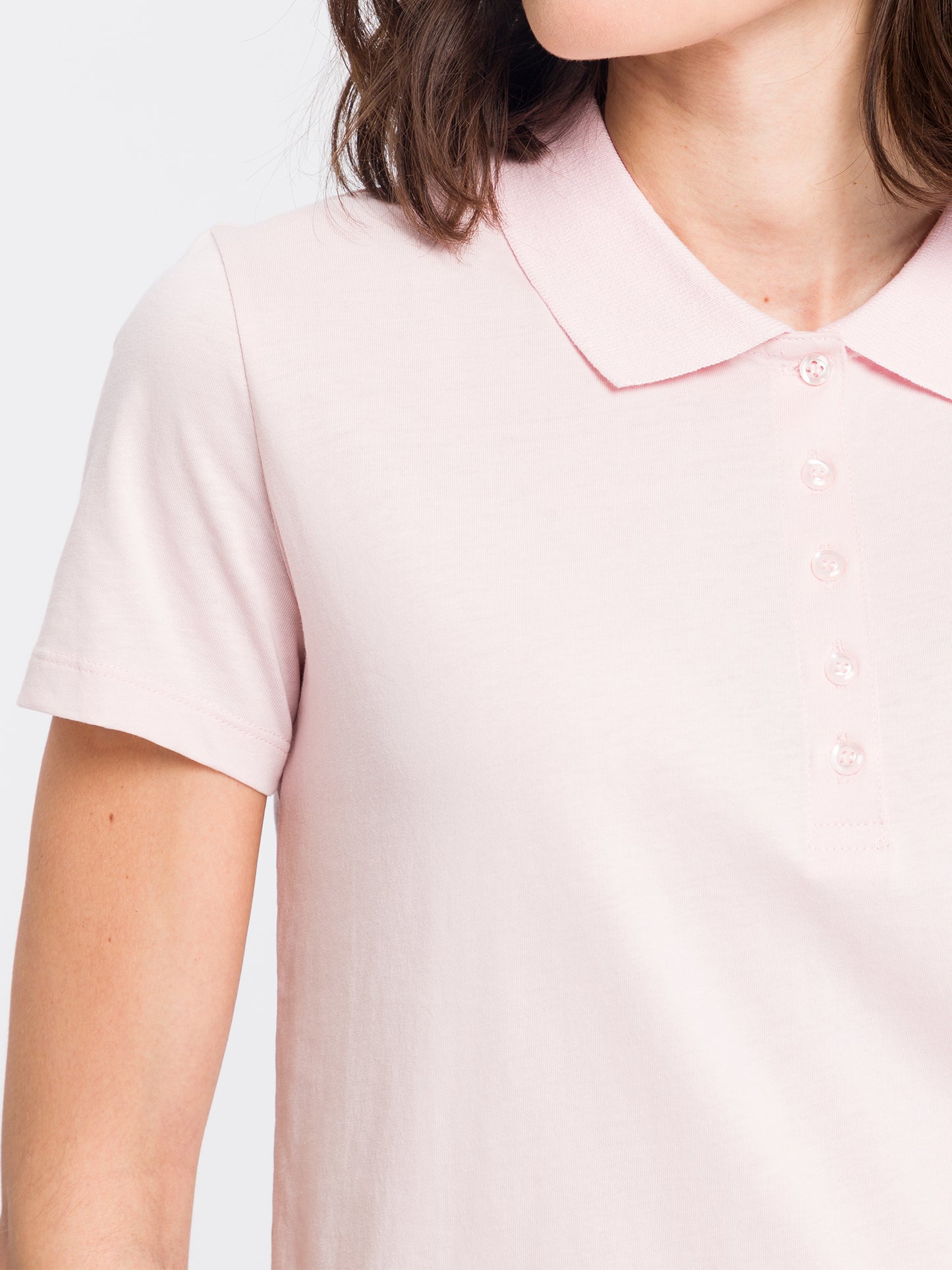 Damen Slim Polo-Shirt rosa