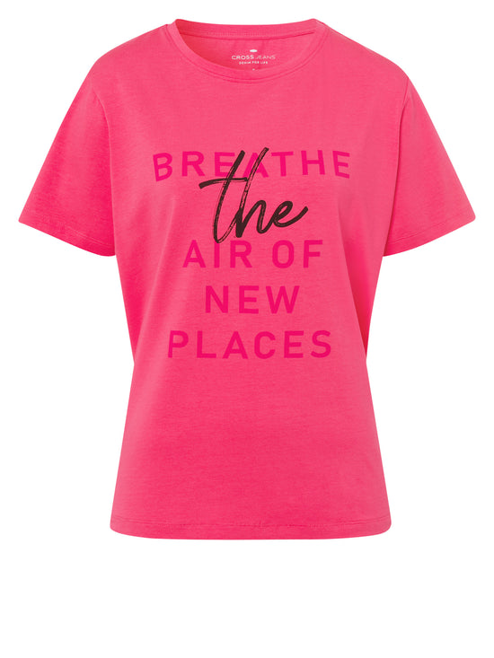 Women's regular print t-shirt pink