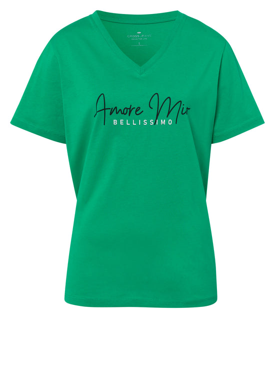 Women's Regular V-Neck T-Shirt Amore Mio