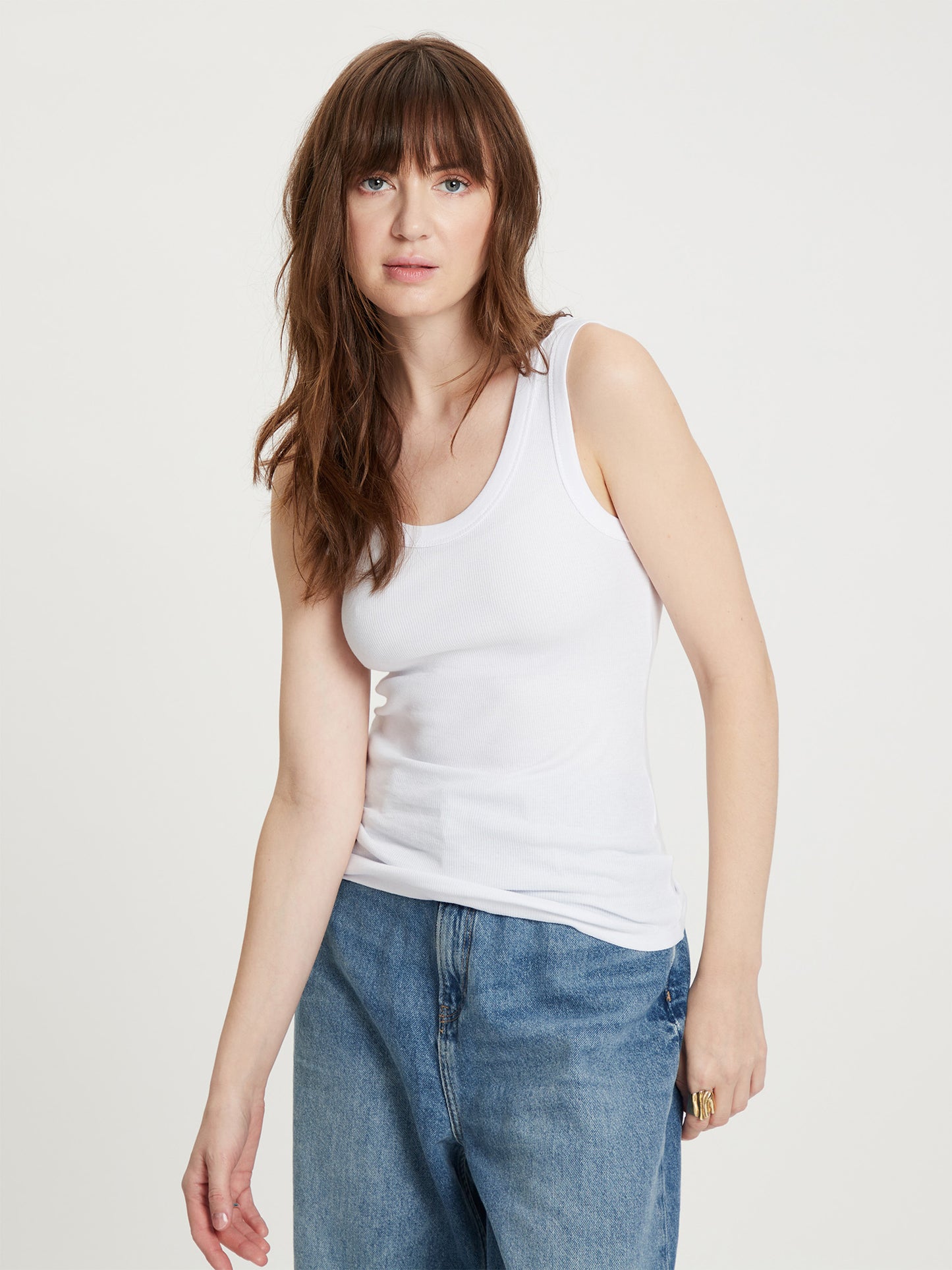 Damen Regular T-Shirt mit Print ecru.