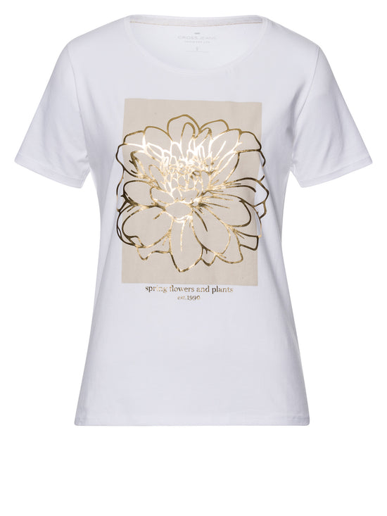 Damen Slim T-Shirt in weiß