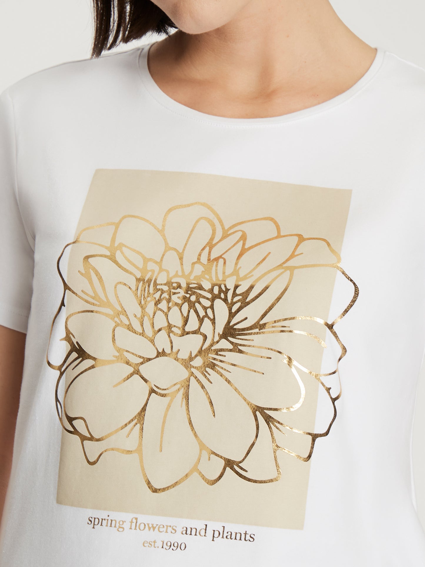 Damen Slim T-Shirt in weiß