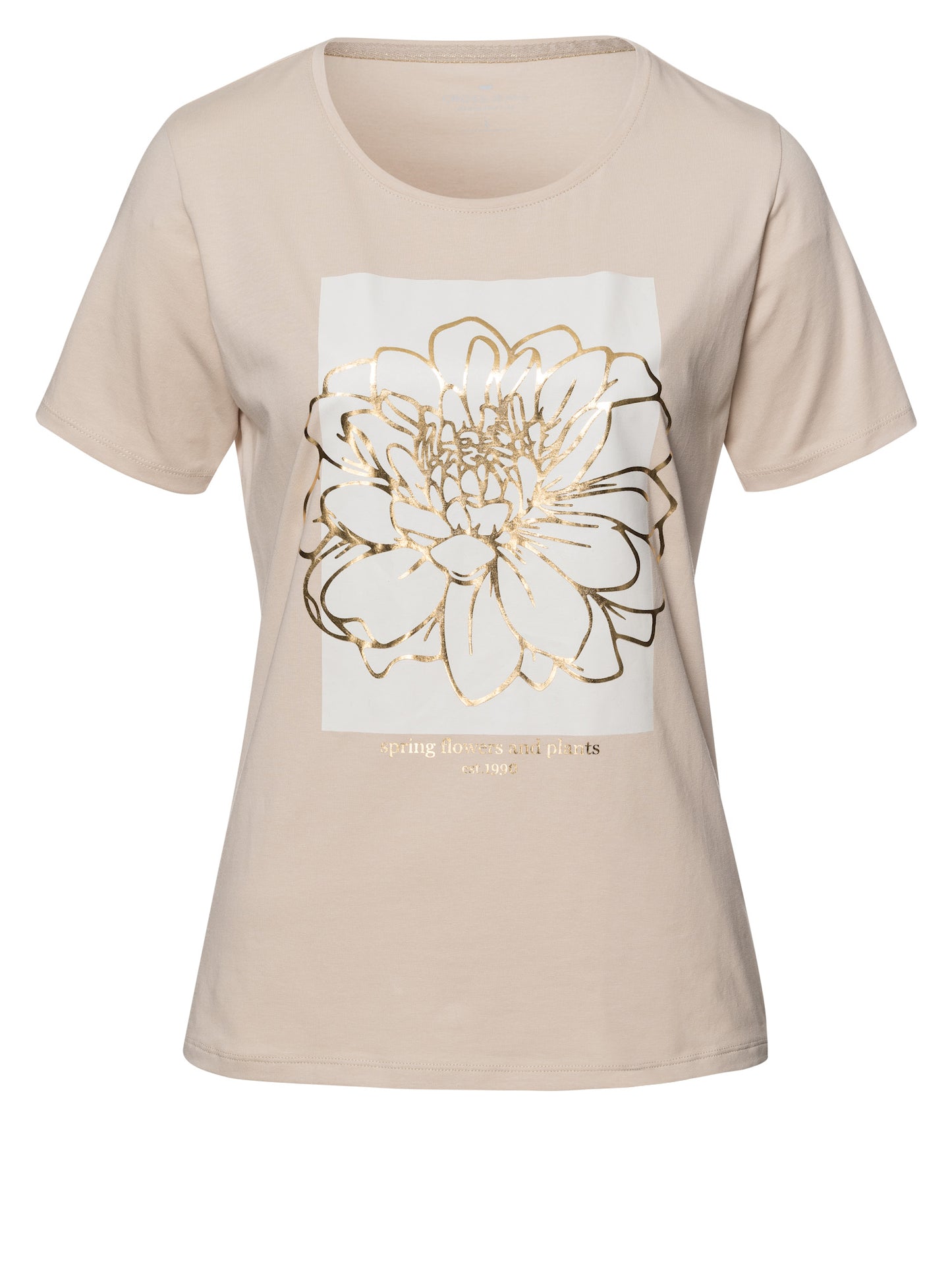 Damen Slim T-Shirt in beige