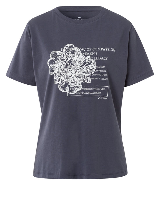 Damen Regular T-Shirt in anthrazit