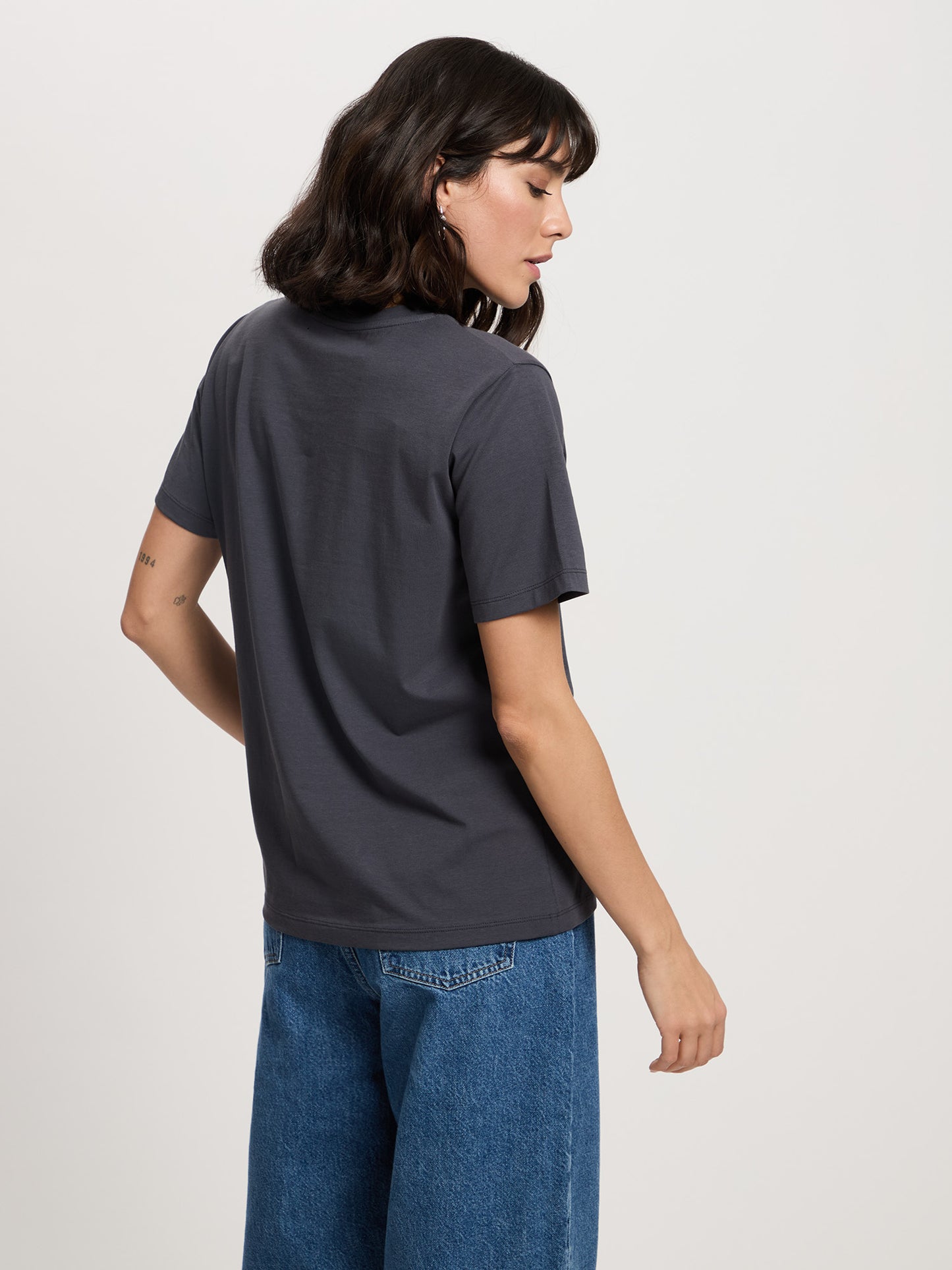 Damen Regular T-Shirt in anthrazit
