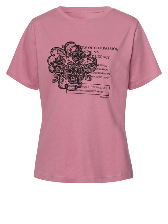 Damen Regular T-Shirt in rosa