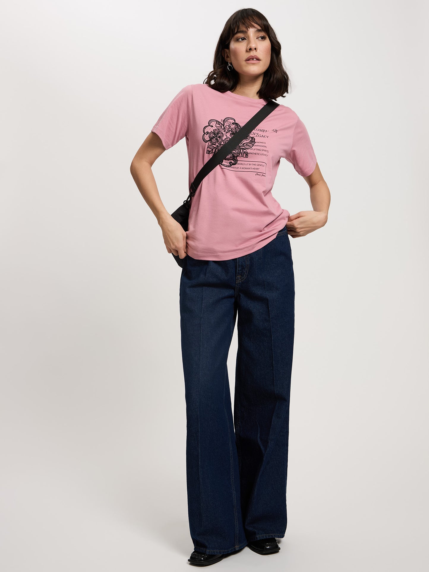 Damen Regular T-Shirt in rosa