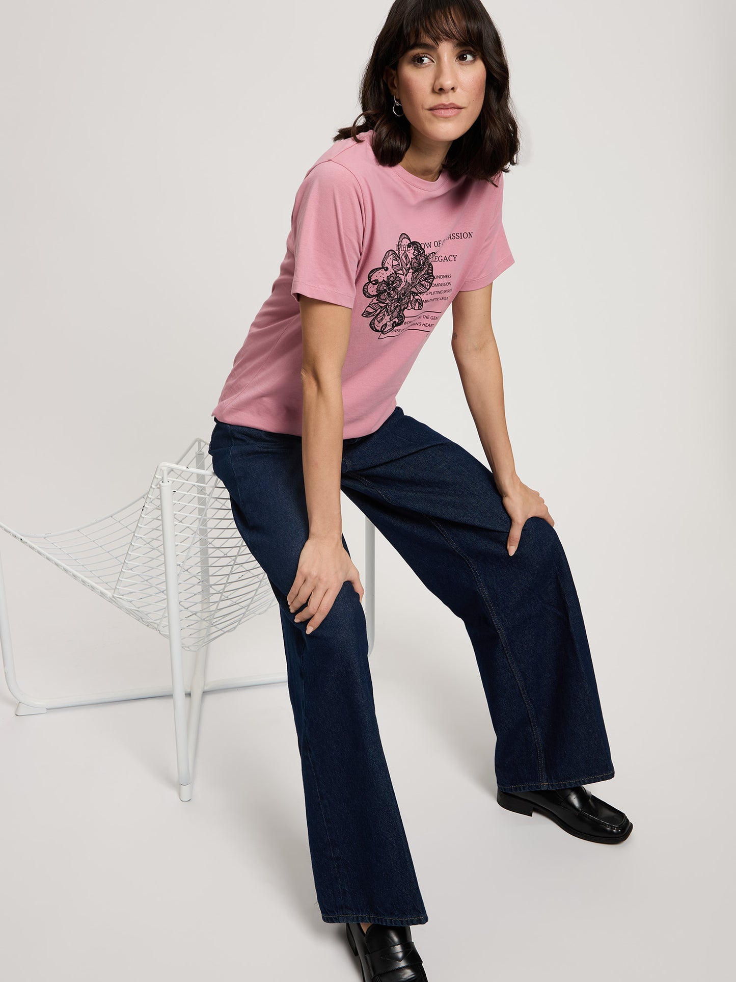 Damen Regular T-Shirt in rosa