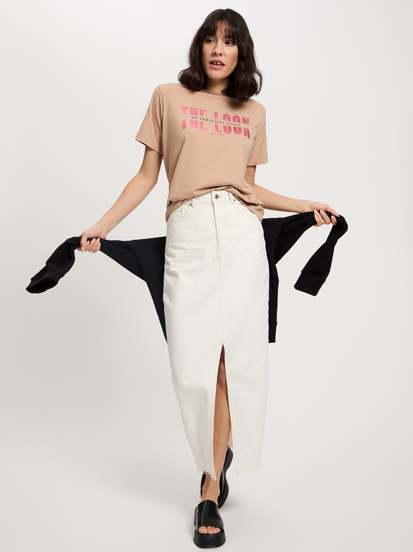 Damen Regular T-Shirt In Taupe