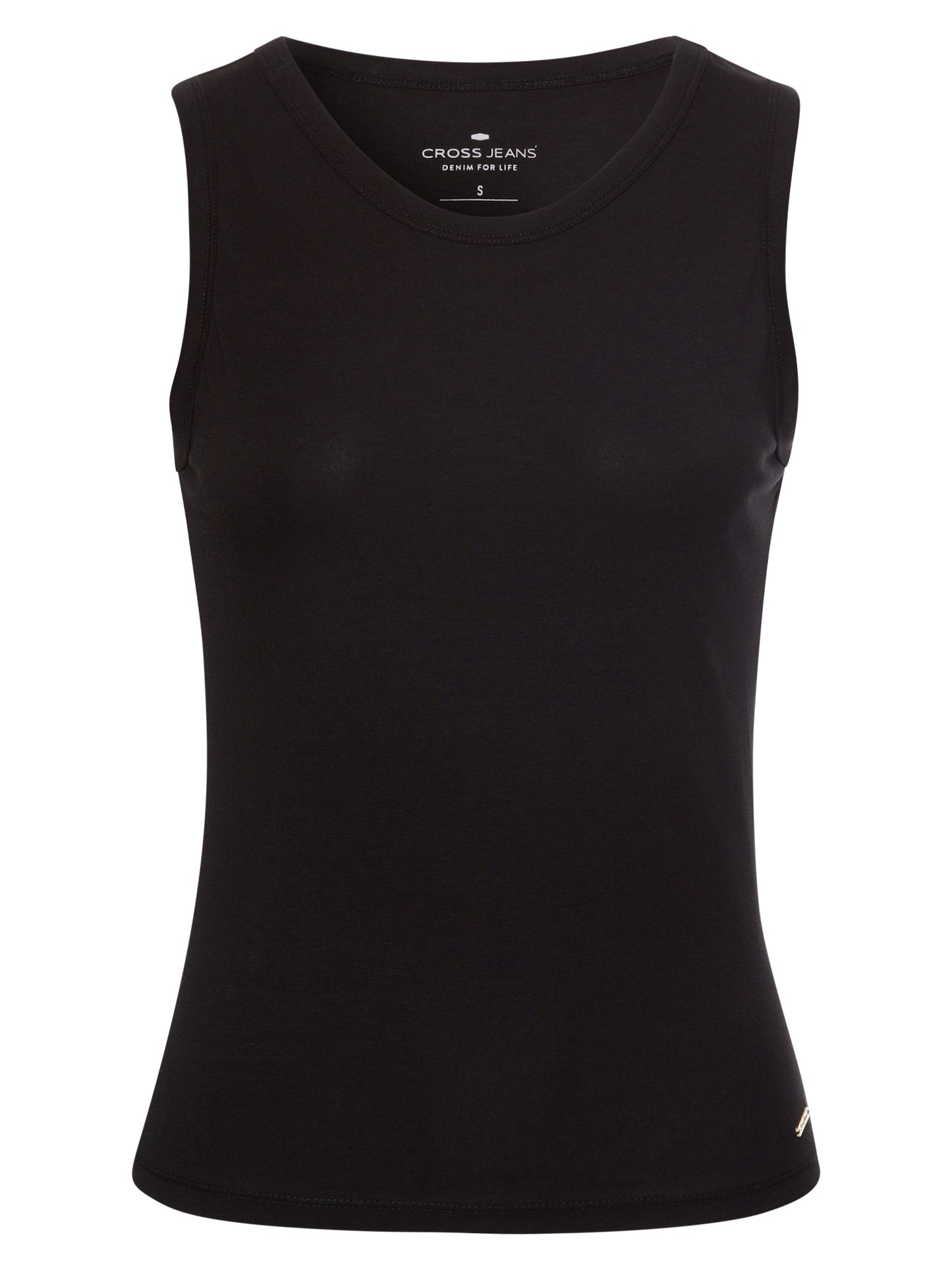 Damen Slim T-Shirt in schwarz